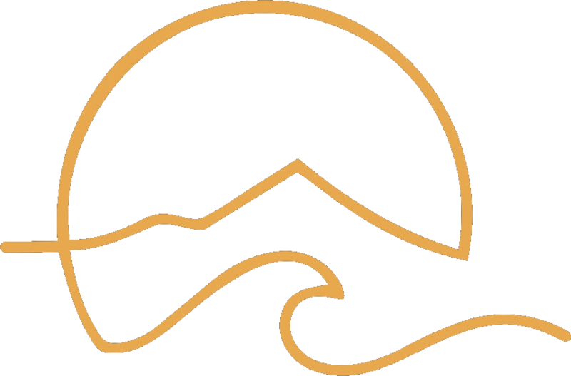 Sand & Nile emblem — sun, dune and Nile wave